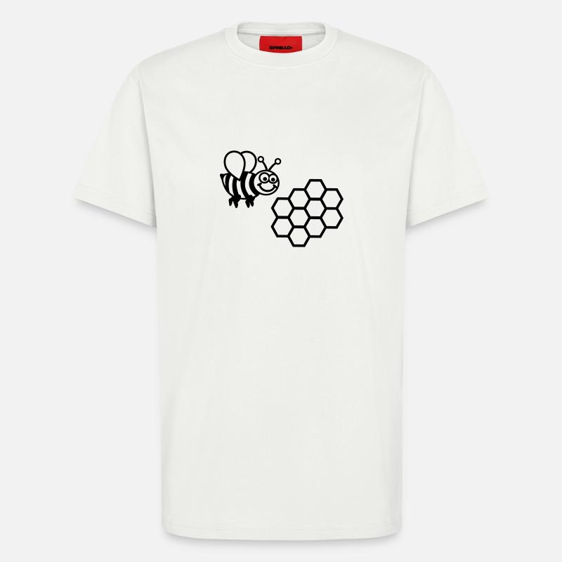 Bee - T-Shirt - made by SPREAD - OFF WHITE