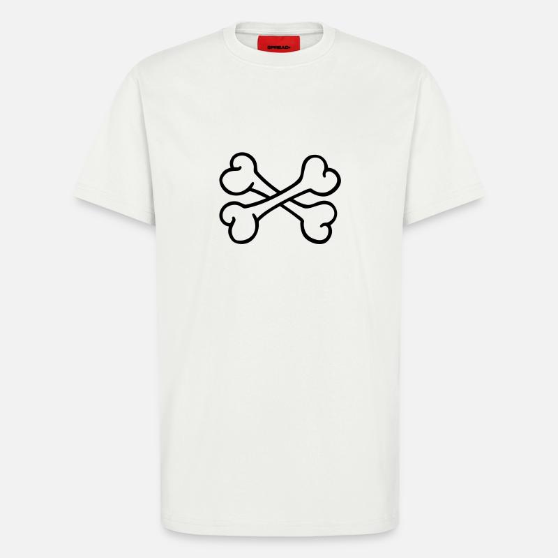 Knochen - T-Shirt - made by SPREAD - OFF WHITE