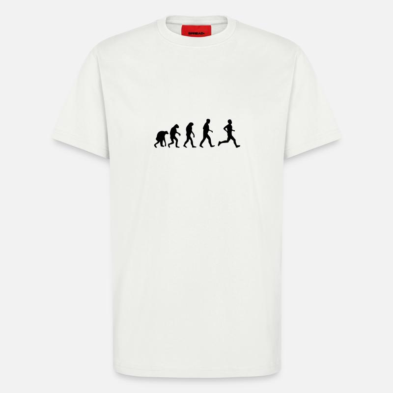 jogging evolution - T-Shirt - made by SPREAD - OFF WHITE