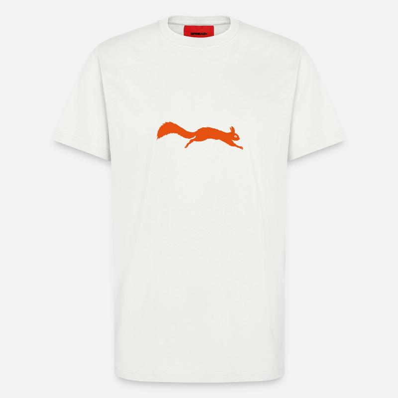 Eichhörnchen springt - T-Shirt - made by SPREAD - OFF WHITE