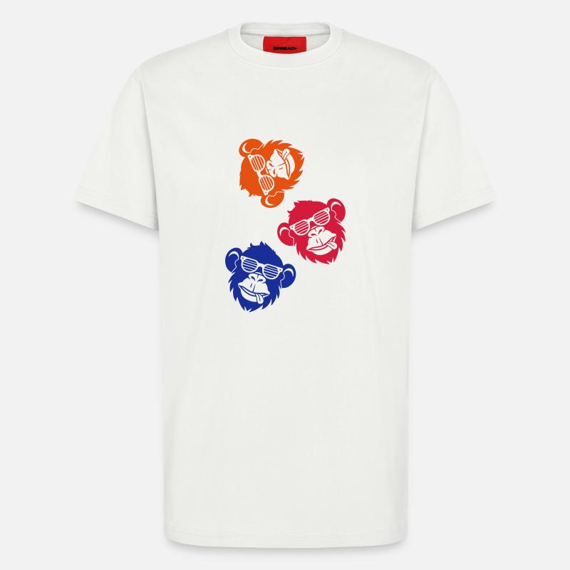 Affe Cool Kopf - T-Shirt - made by SPREAD - OFF WHITE