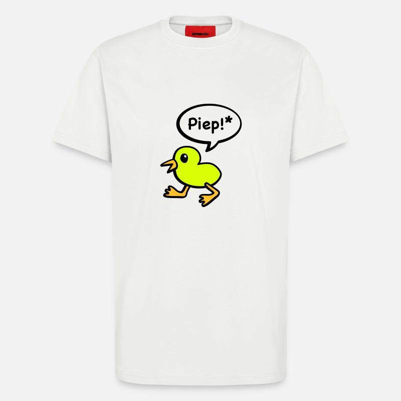 beep bird - T-Shirt - made by SPREAD - OFF WHITE