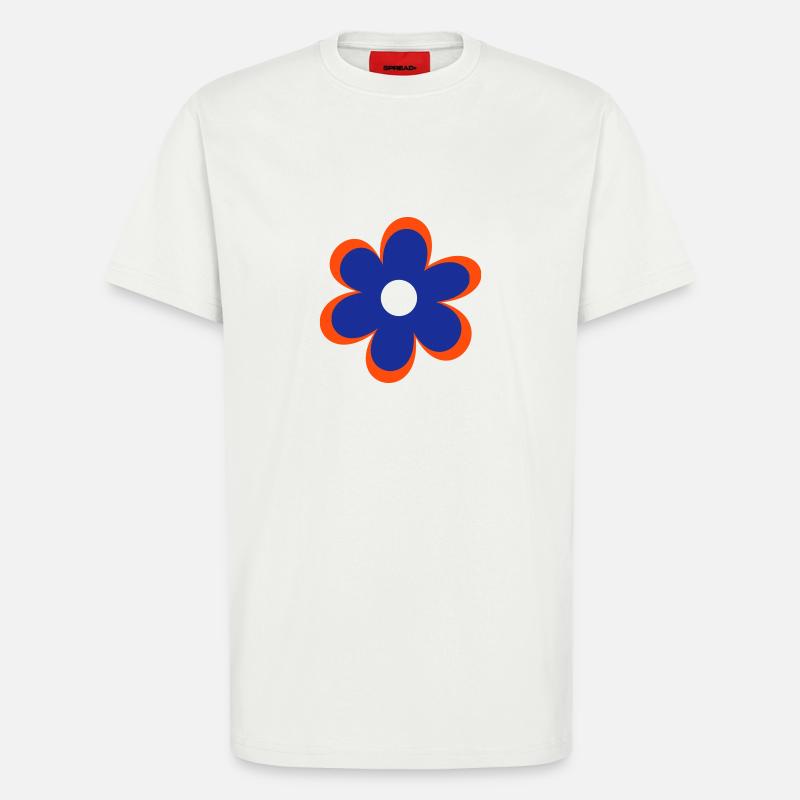 Fleurs - T-shirt bio décontracté fabriqué en UE - OFF WHITE
