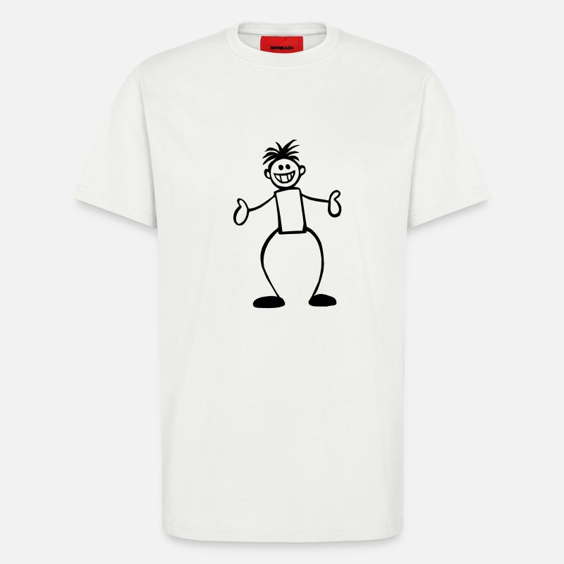 Strichmännchen - T-Shirt - made by SPREAD - OFF WHITE