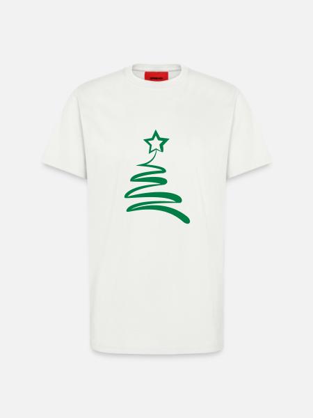 Sapin de Noël - T-shirt bio décontracté fabriqué en UE - OFF WHITE