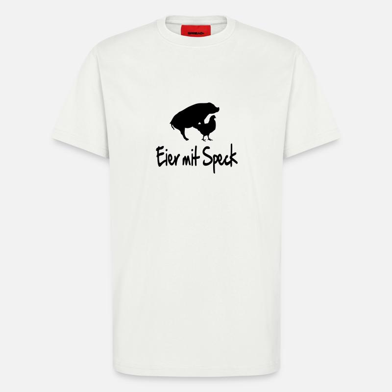eier_mit_speck - T-Shirt - made by SPREAD - OFF WHITE