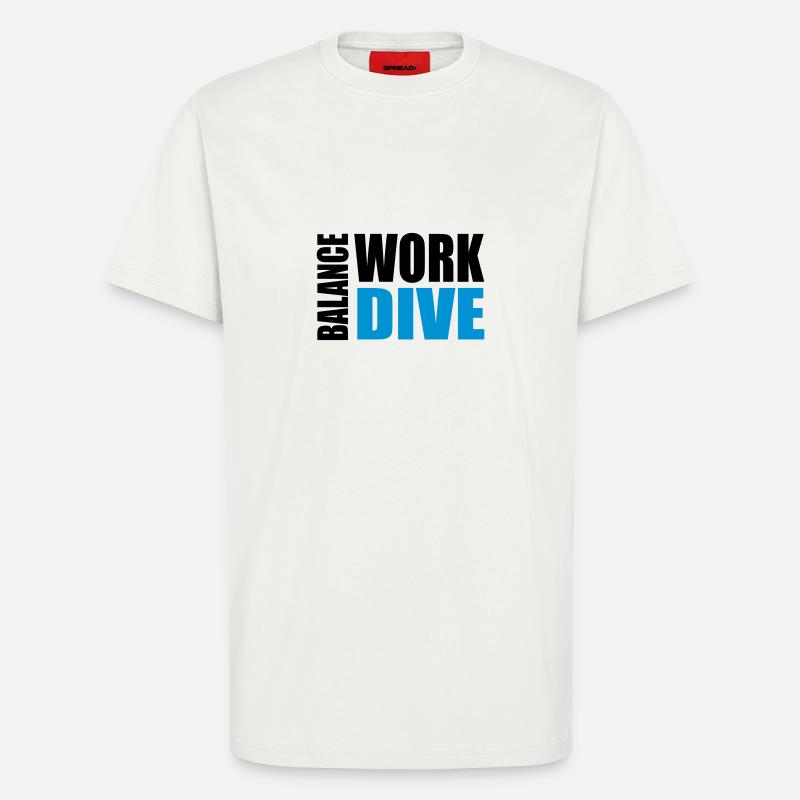 WORKDIVEBALANCE - T-shirt bio décontracté fabriqué en UE - OFF WHITE