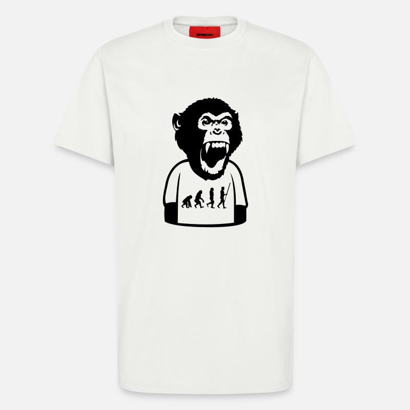 Monkey Evolution - T-Shirt - made by SPREAD - OFF WHITE