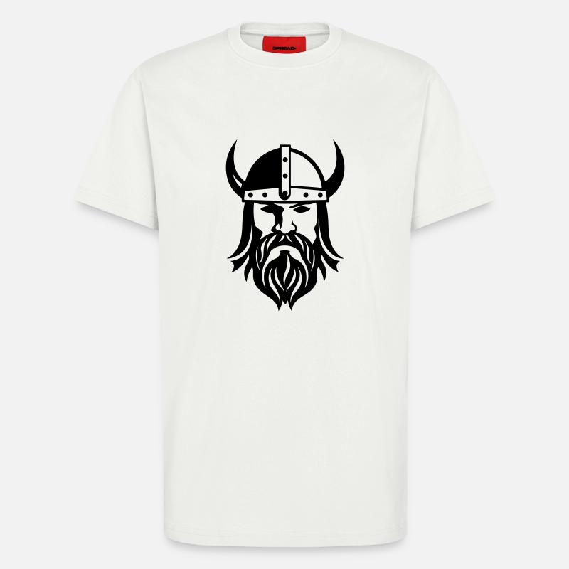 Wikinger Kopf Krieger Valhalla Odin - T-Shirt - made by SPREAD - OFF WHITE