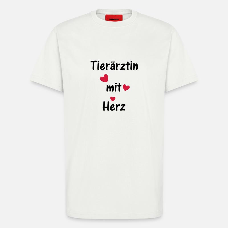 Tierärztin mit Herz - T-Shirt - made by SPREAD - OFF WHITE