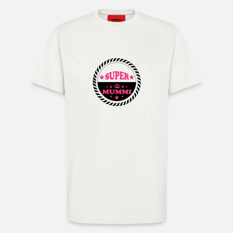 Super mummi - T-shirt bio décontracté fabriqué en UE - OFF WHITE