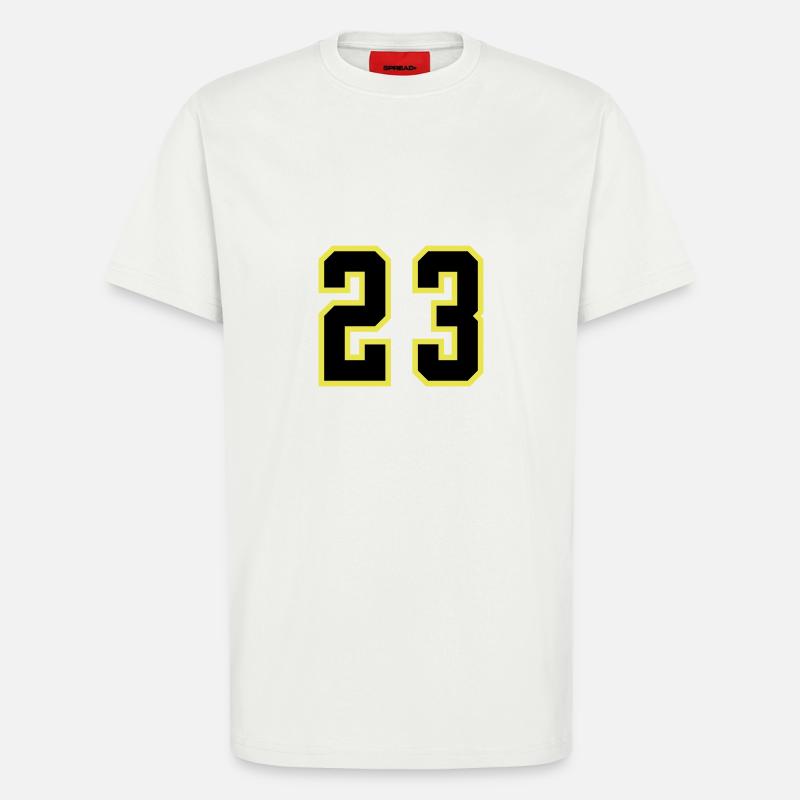 Maillot à 23 numéros - T-shirt bio décontracté fabriqué en UE - OFF WHITE
