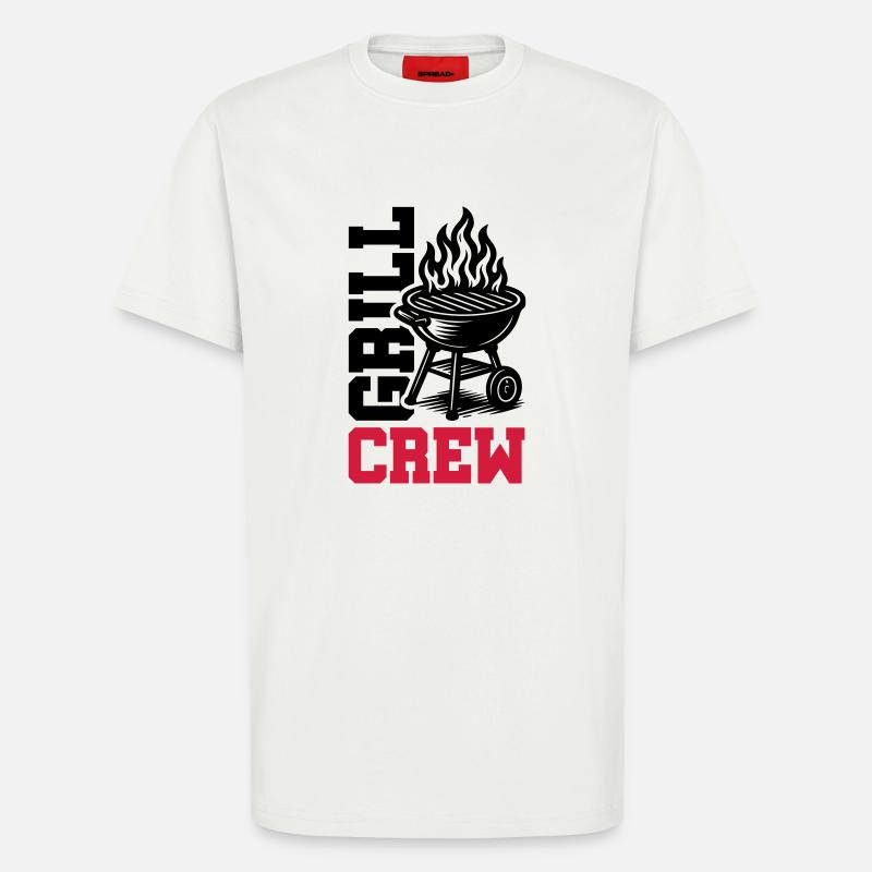 Équipe de grillades - T-shirt bio décontracté fabriqué en UE - OFF WHITE