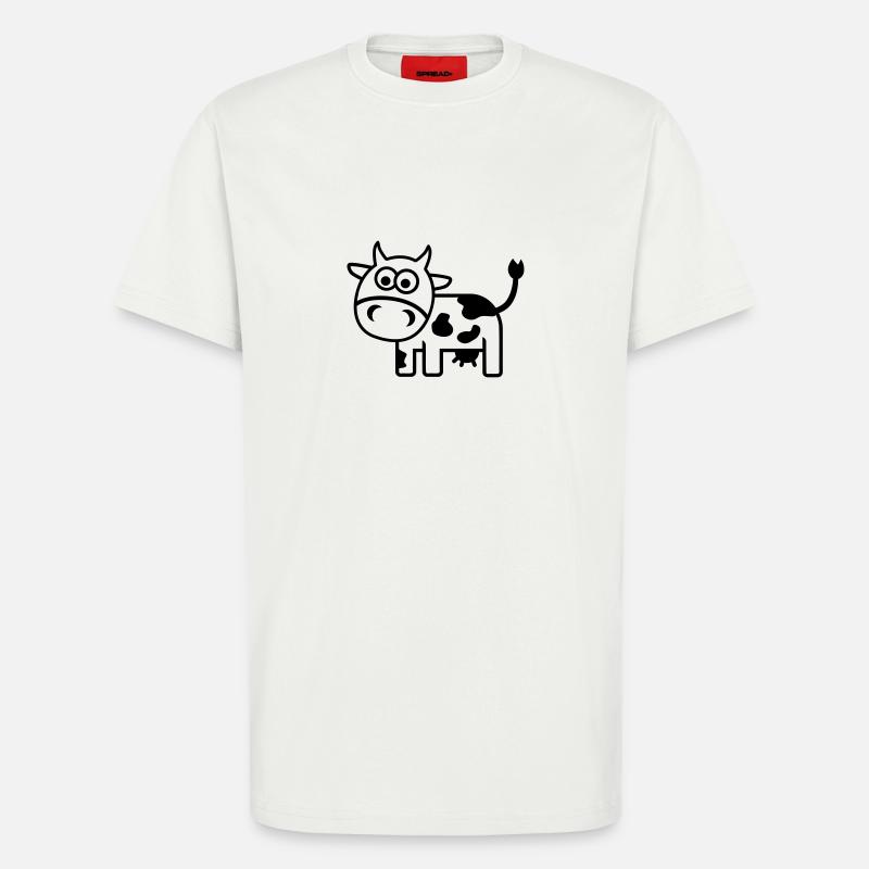 Kuh - T-Shirt - made by SPREAD - OFF WHITE