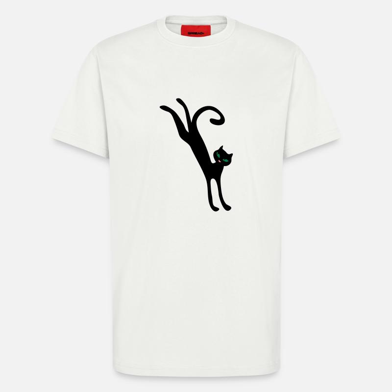 Retro springende Katze - T-Shirt - made by SPREAD - OFF WHITE