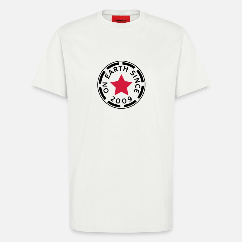 on earth since 2009 (fr) - T-shirt bio décontracté fabriqué en UE - OFF WHITE