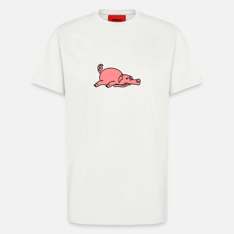 Totes Schwein am Boden - T-Shirt - made by SPREAD - OFF WHITE