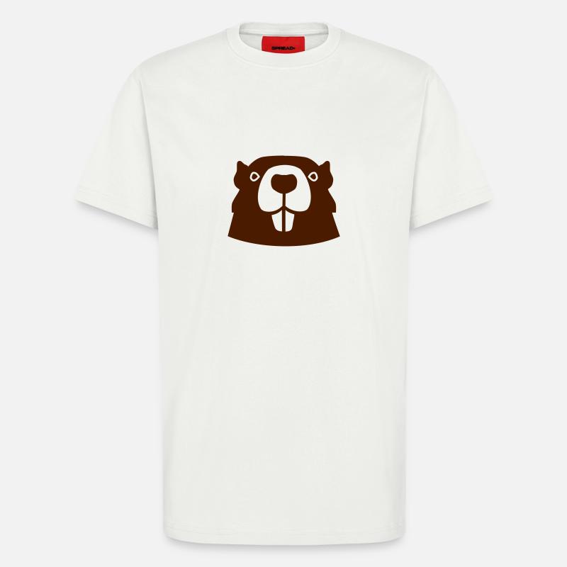 Castor - T-shirt bio décontracté fabriqué en UE - OFF WHITE