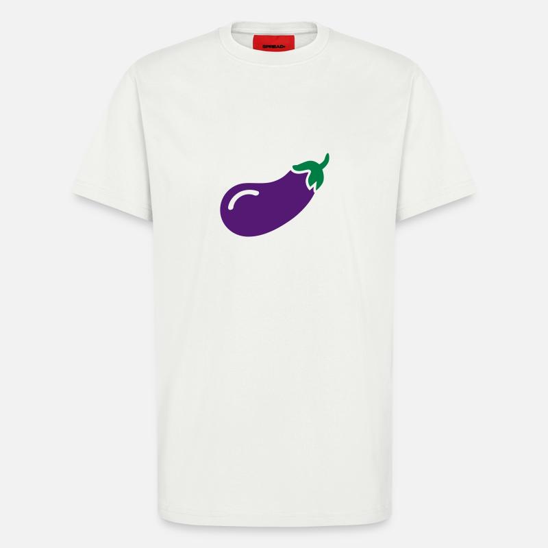 Aubergine - T-Shirt - made by SPREAD - OFF WHITE