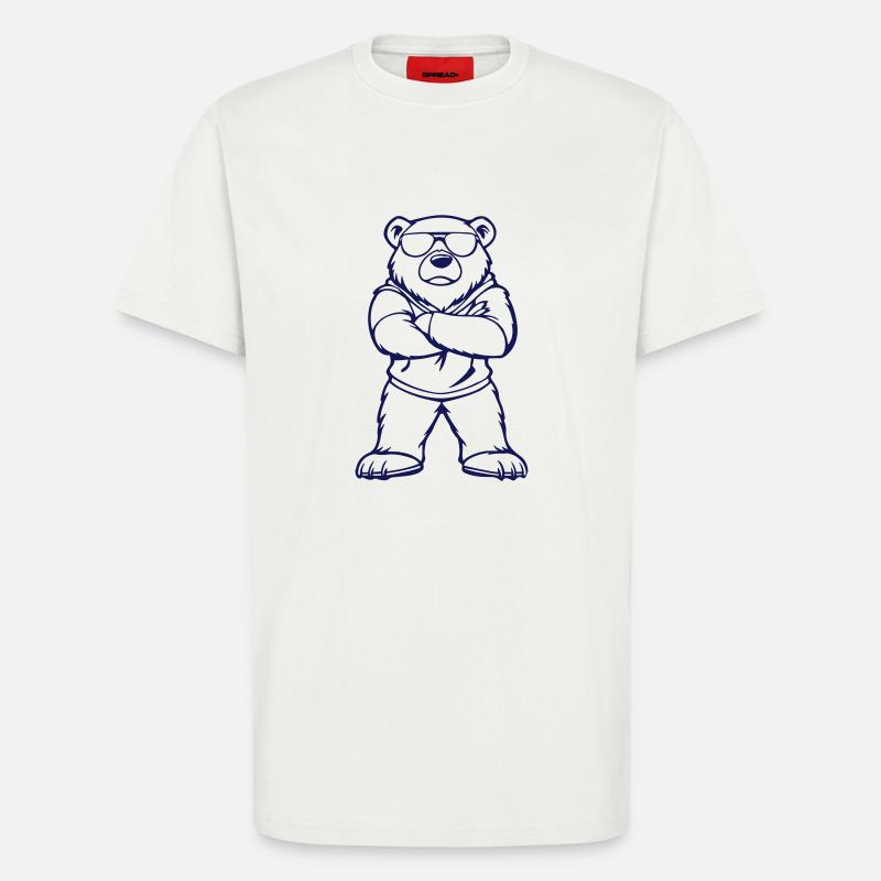 eisbär comic cool - T-Shirt - made by SPREAD - OFF WHITE
