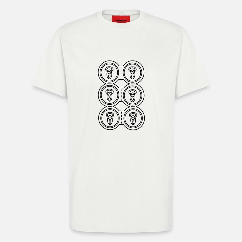 Sixpack Dosen / Bier - T-Shirt - made by SPREAD - OFF WHITE