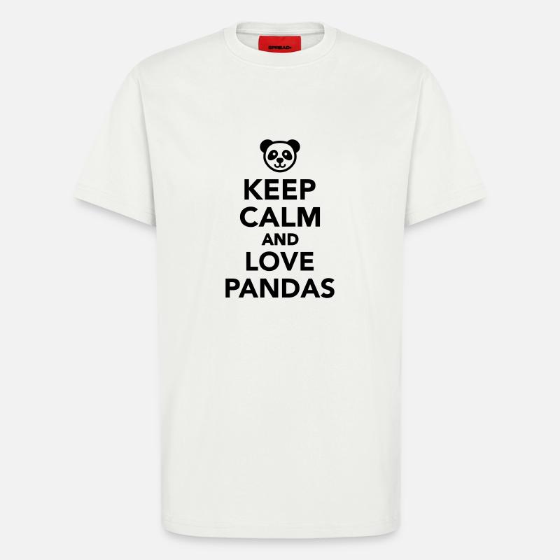 Keep calm and love Pandas - T-Shirt - made by SPREAD - OFF WHITE