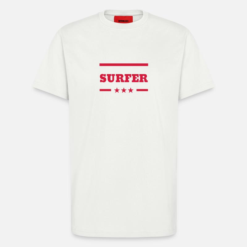 surf / surfeur / surfer / plage - T-shirt bio décontracté fabriqué en UE - OFF WHITE