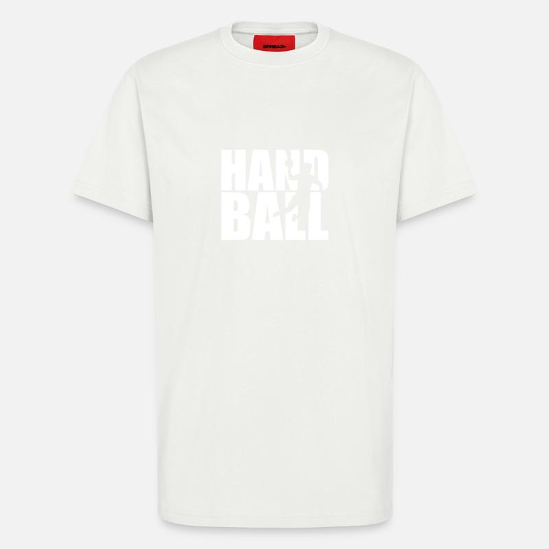 Handball - T-shirt bio décontracté fabriqué en UE - OFF WHITE