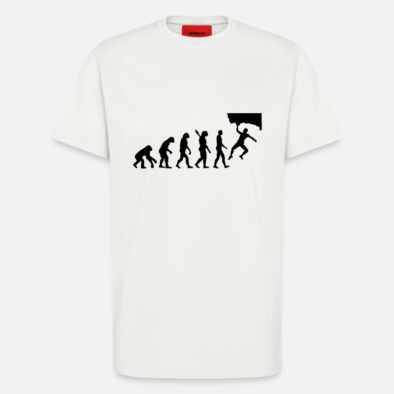 Evolution Bouldering - T-shirt bio décontracté fabriqué en UE - OFF WHITE