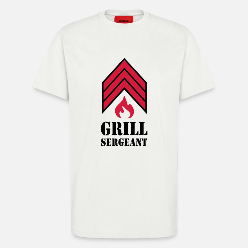 Grillen - Grillsergeant - T-Shirt - made by SPREAD - OFF WHITE