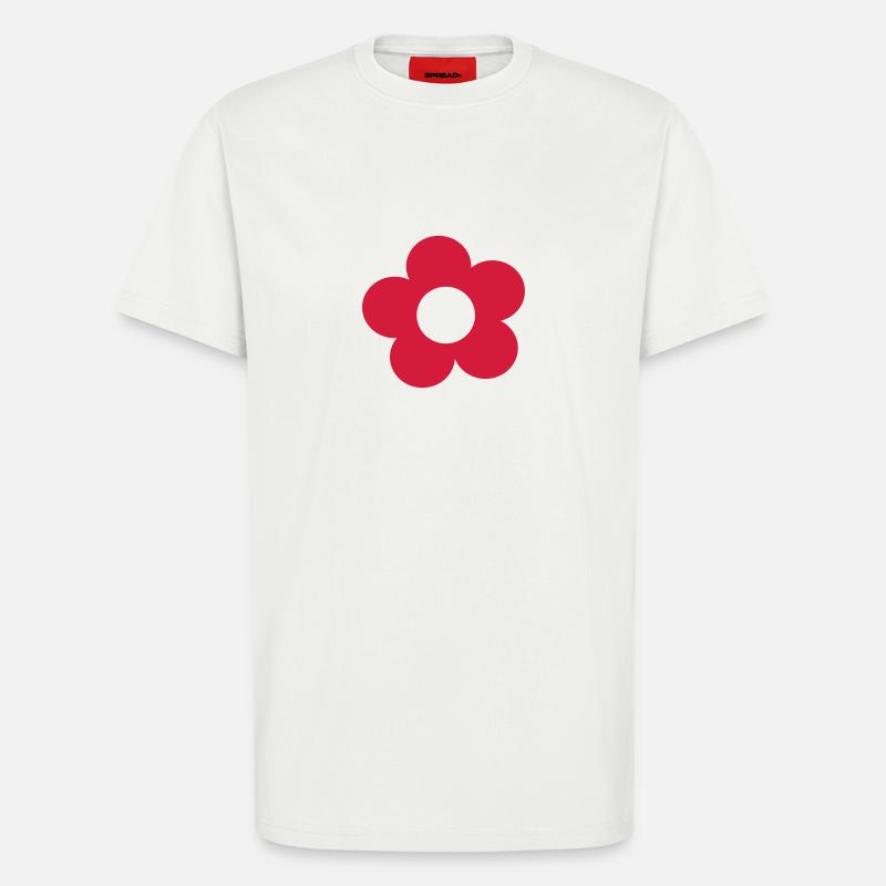 Fleur - T-shirt bio décontracté fabriqué en UE - OFF WHITE