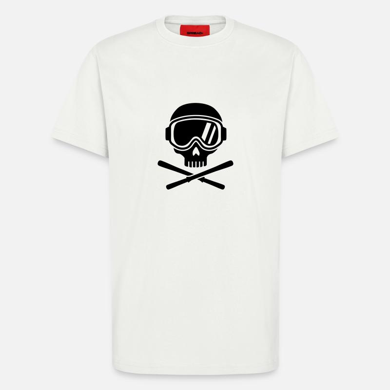Ski - T-shirt bio décontracté fabriqué en UE - OFF WHITE