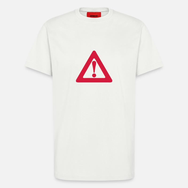 Warndreieck Ausrufezeichen Panel - T-Shirt - made by SPREAD - OFF WHITE