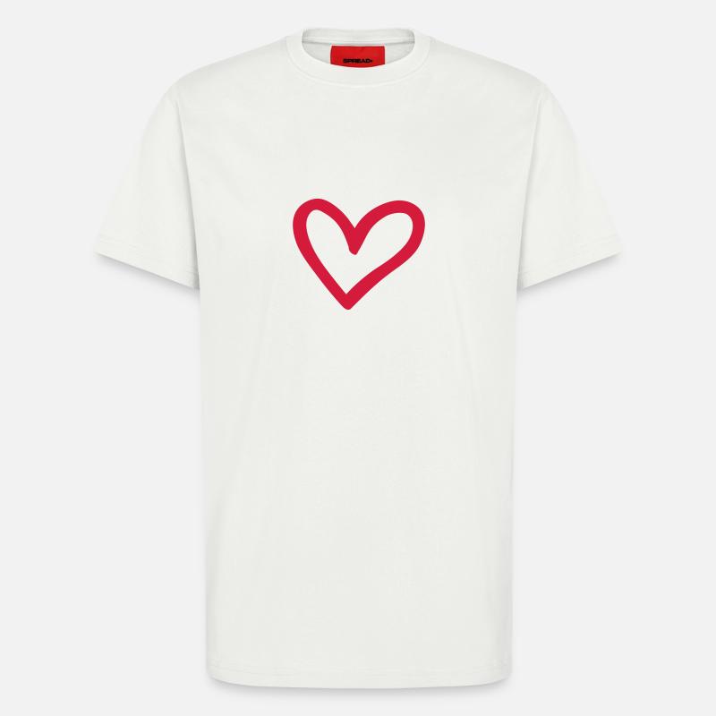 Herz - T-Shirt - made by SPREAD - OFF WHITE