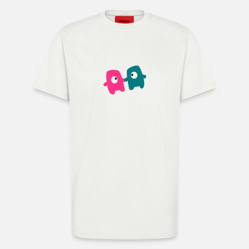 Monsters in love - T-Shirt - made by SPREAD - OFF WHITE
