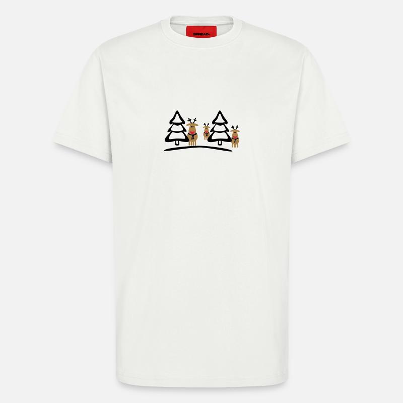 Weihnachten Rentiere Crew - T-Shirt - made by SPREAD - OFF WHITE