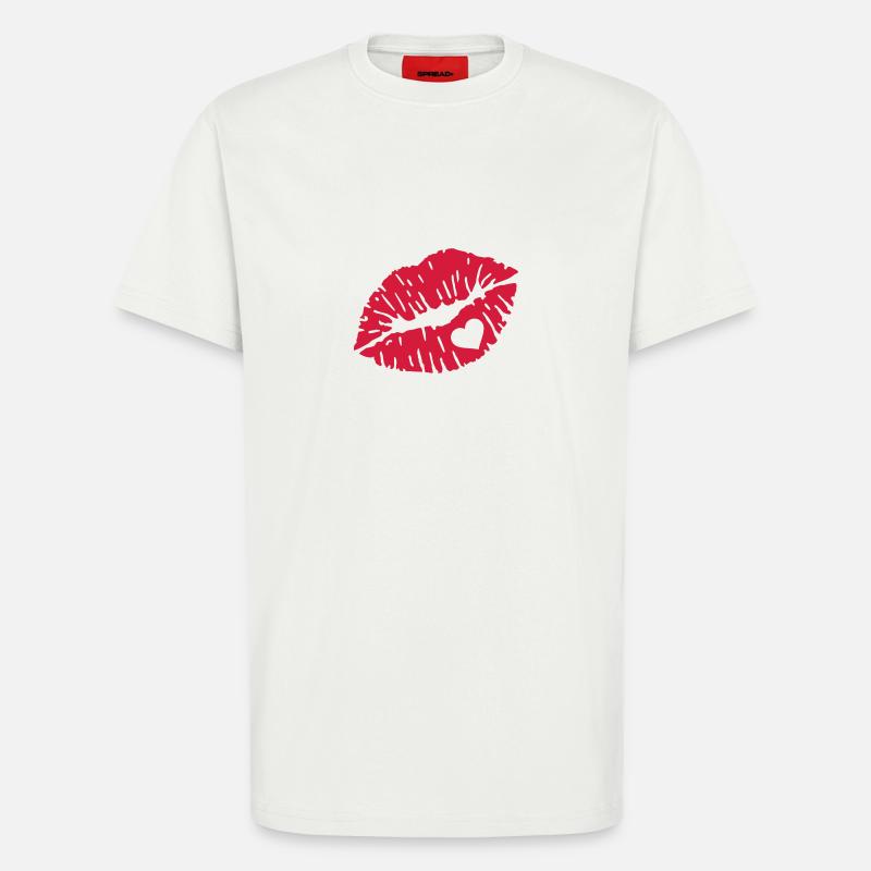 Kuss - T-Shirt - made by SPREAD - OFF WHITE