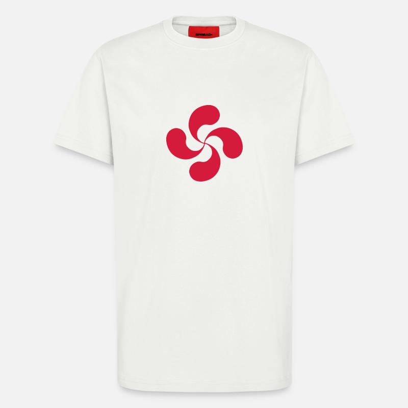Baskische Kreuz oldshool lauburu - T-Shirt - made by SPREAD - OFF WHITE
