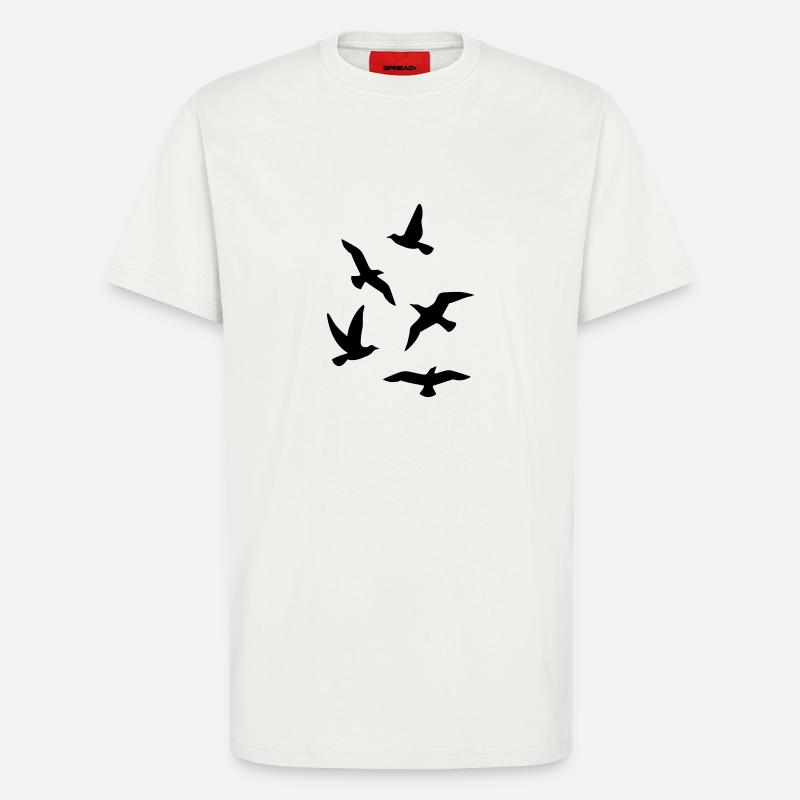 Vögel - T-Shirt - made by SPREAD - OFF WHITE