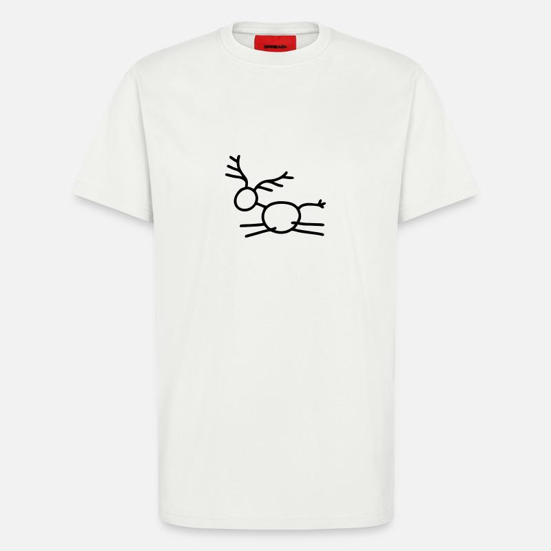 Springender Hirsch - T-Shirt - made by SPREAD - OFF WHITE