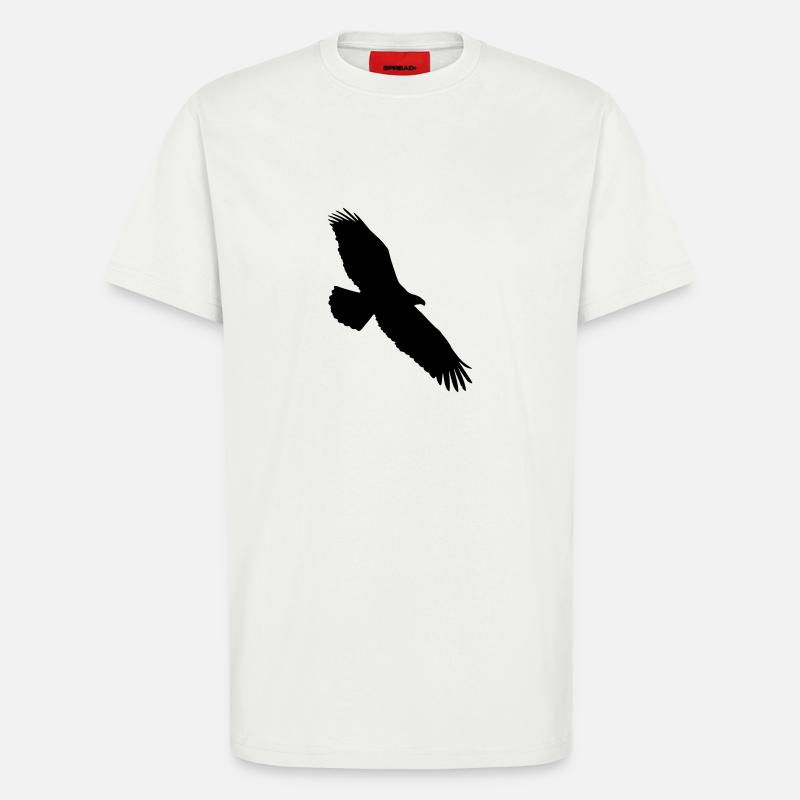 aigle planant dans le ciel - T-shirt bio décontracté fabriqué en UE - OFF WHITE