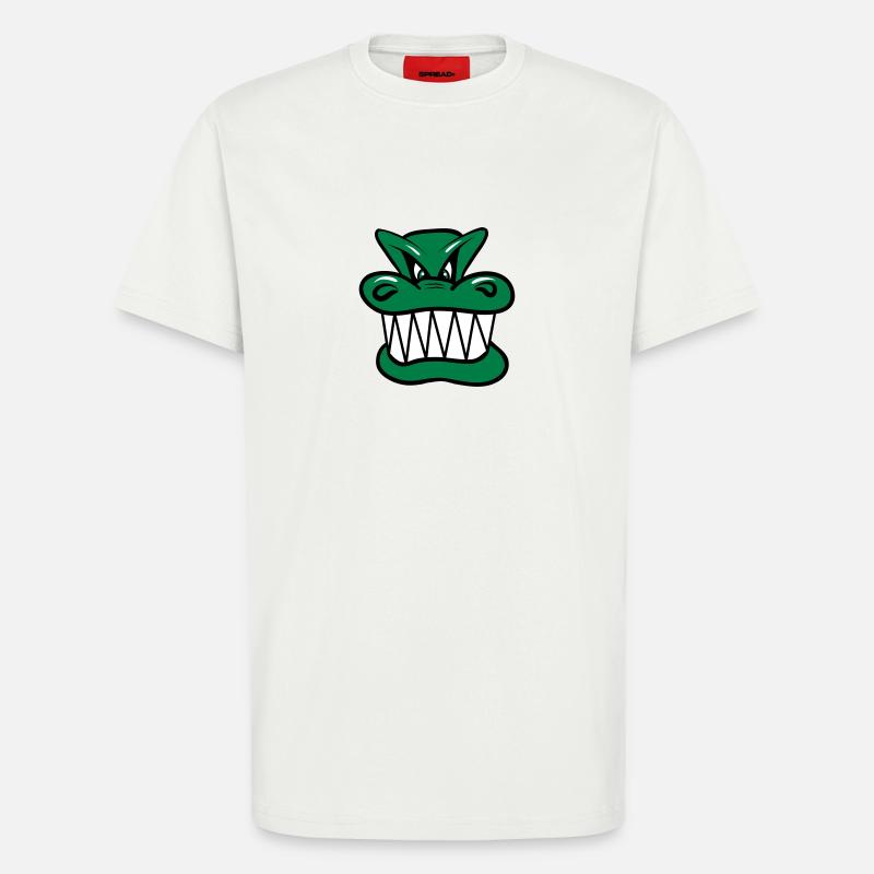 Drache böse witzig Cool Comic - T-Shirt - made by SPREAD - OFF WHITE