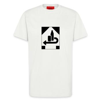 Pfandsymbol - T-Shirt - made by SPREAD - OFF WHITE - Vorne - Alina (178cm) & Michal (187cm)