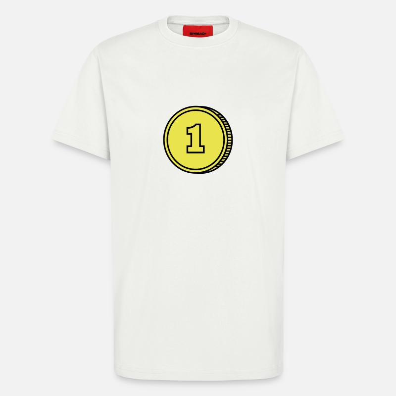 Münze - T-Shirt - made by SPREAD - OFF WHITE