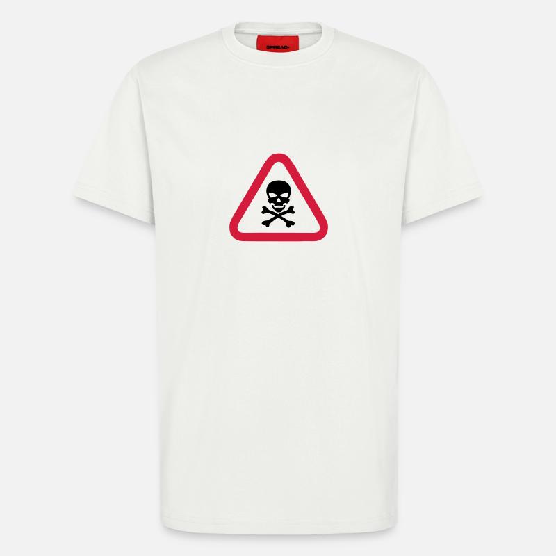 skull danger triangle panel 280) - T-Shirt - made by SPREAD - OFF WHITE
