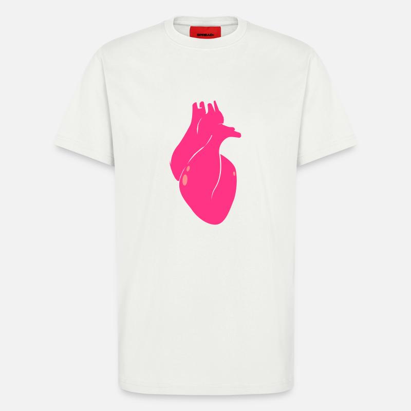 Anatomisches Herz - T-Shirt - made by SPREAD - OFF WHITE