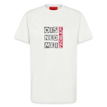 ois ned mei problem - T-Shirt - made by SPREAD - OFF WHITE - Vorne - Alina (178cm) & Michal (187cm)