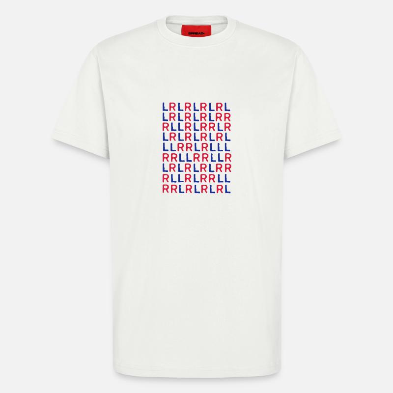 leftrightleftleft - T-Shirt - made by SPREAD - OFF WHITE