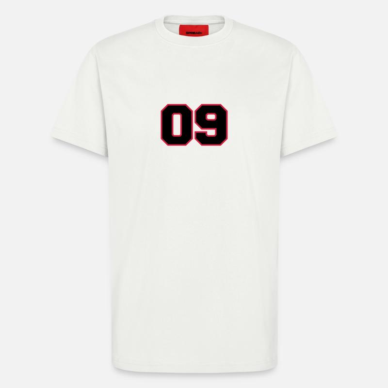 number 09 - T-Shirt - made by SPREAD - OFF WHITE