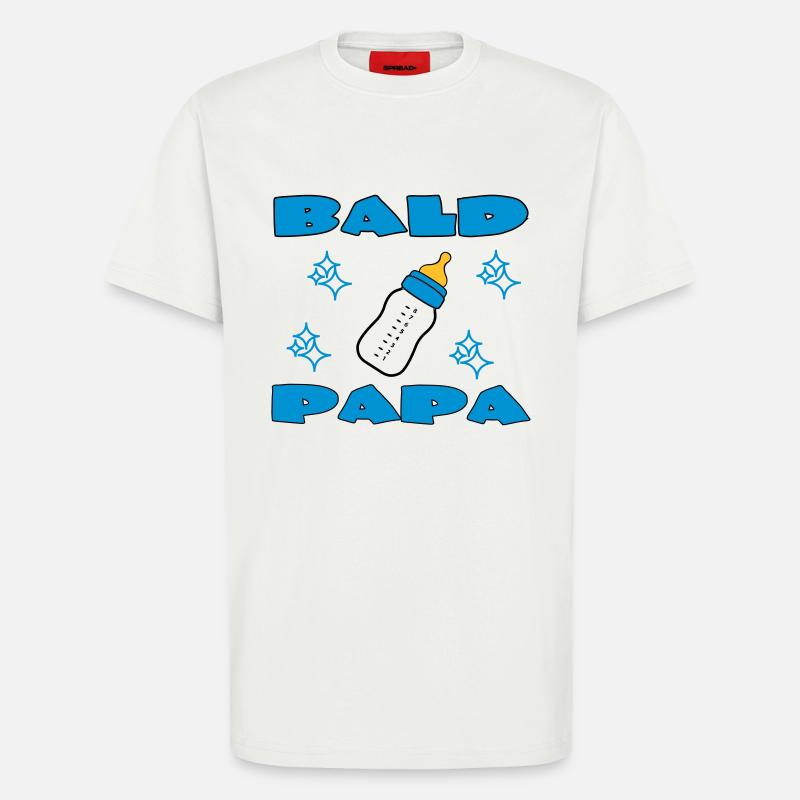 KAHLKÖPFIGER PAPA - T-Shirt - made by SPREAD - OFF WHITE